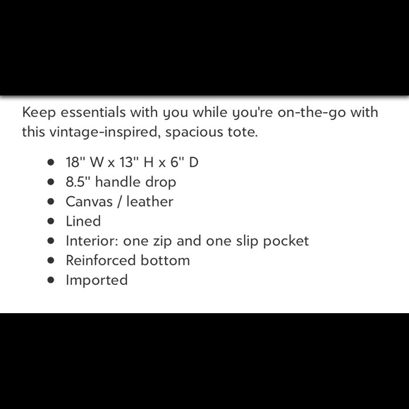 Le Papillon-Postcard vintage dark gray canvas/leather butterfly tote NWT LAST 1! - Picture 9 of 9